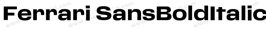 Ferrari SansBoldItalic字体转换